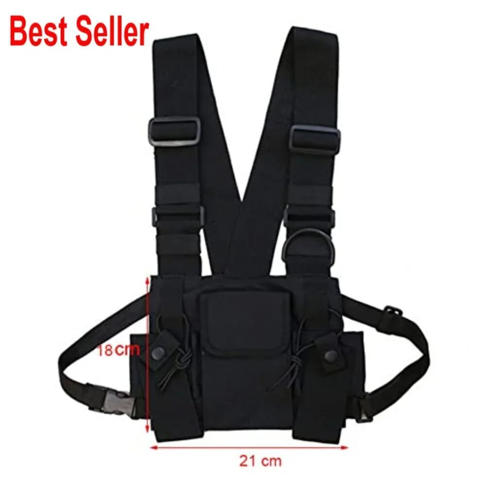 Polyester Tactical Chest Rig Bag Utility Vest with Adjustable Straps